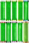 Preview: 2 Lenkergriffe Reverse Stamp neon-grün / Lockringe verschiedene Farben