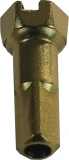 1 Hexagonal Messing-Speichen-Nippel von Pillar Spokes gold 2,0 mm