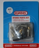 Elvedes hydraulische Leitung mit Schaltaußenhülle weiß + Fittings