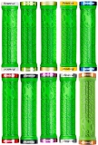 2 Lenkergriffe Reverse Stamp neon-grün / Lockringe verschiedene Farben