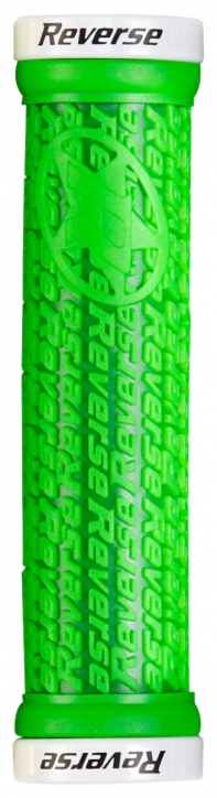 2 Lenkergriffe Reverse Stamp neon-grün / Lockringe verschiedene Farben