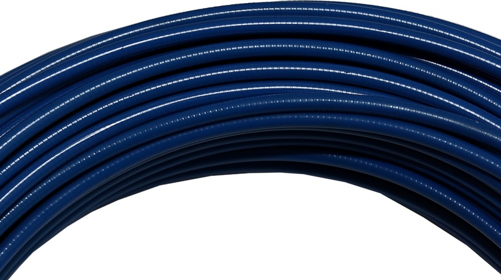 1 m Bowdenzughülle blau uni für Schaltungszüge