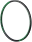 Preview: 27,5" Reverse Felge FR Dextro Alu 448 g F/V, shoot peen black mit grünem Sticker 23-584