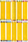 Preview: 2 Lenkergriffe Reverse Stamp gelb / Lockringe verschiedene Farben