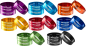 Preview: Reverse Spacer Set Ultra-Light eloxiert 4 Ringe 1 1/8