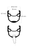 26 Zoll V-Brake Felge Ryde Andra 10 schwarz 36 Loch 19-559