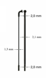 Messerspeiche Alpina Prime 2,0 x 1,3-2,1 x 2,0 mm schwarz 250/252/254/272/274/276/278/280 mm