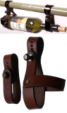 BRAVE CLASSIC Flaschenhalter braun Echt-Leder Retro