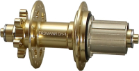 Erdmann Hinterradnabe Erdmann DH-1 gold eloxiert Shimano oder Campagnolo Freilauf