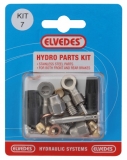 Elvedes hydraulische Leitung mit Schaltaußenhülle schwarz + Fittings