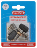 Elvedes hydraulische Leitung mit Schaltaußenhülle weiß + Fittings