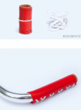 Gropes Echtleder Lenkergriffe rot Retro