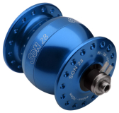 Nabendynamo Son 28 blau eloxiert für V-Brake 36 Loch