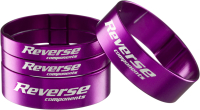 Reverse Spacer Set Ultra-Light eloxiert 4 Ringe 1 1/8"