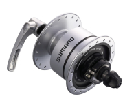 SHIMANO Sport Hochleistungs-Nabendynamo DH3N72 für V-Brake in silber