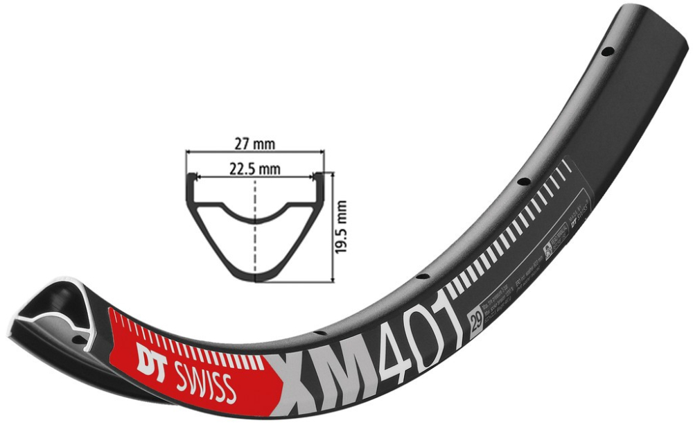 29er DT Swiss Felge XM 401 SPLINE ONE 32 Loch 22,5-622