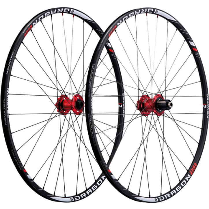 Laufradsatz Novatec Dragon 29 schwarz / rot 1600 Gramm