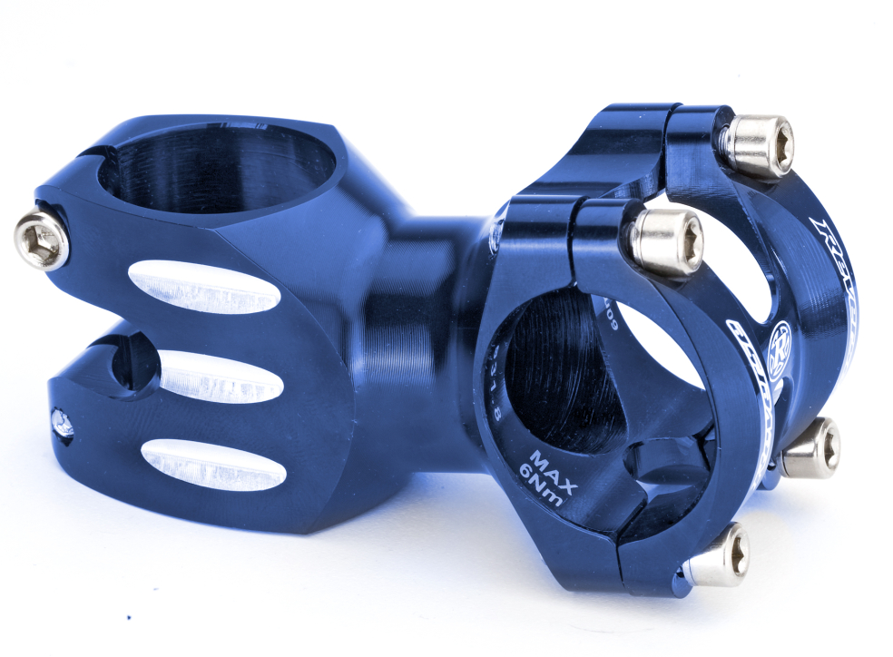 Vorbau Reverse S-Trail light 8° 1 1/8" Länge 50/60 mm blau eloxiert