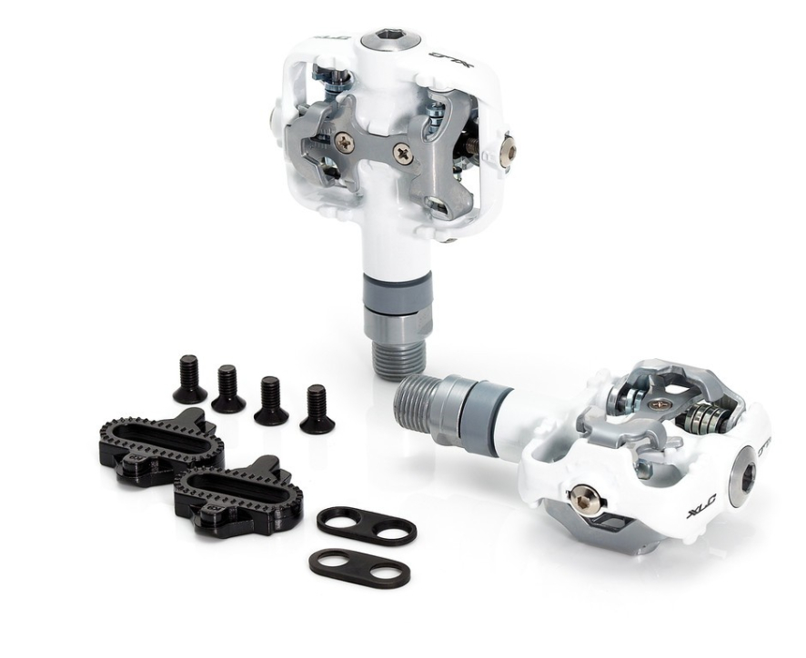 XLC MTB System-Pedal S-12 zweiseitig Shimano kompatibel weiß