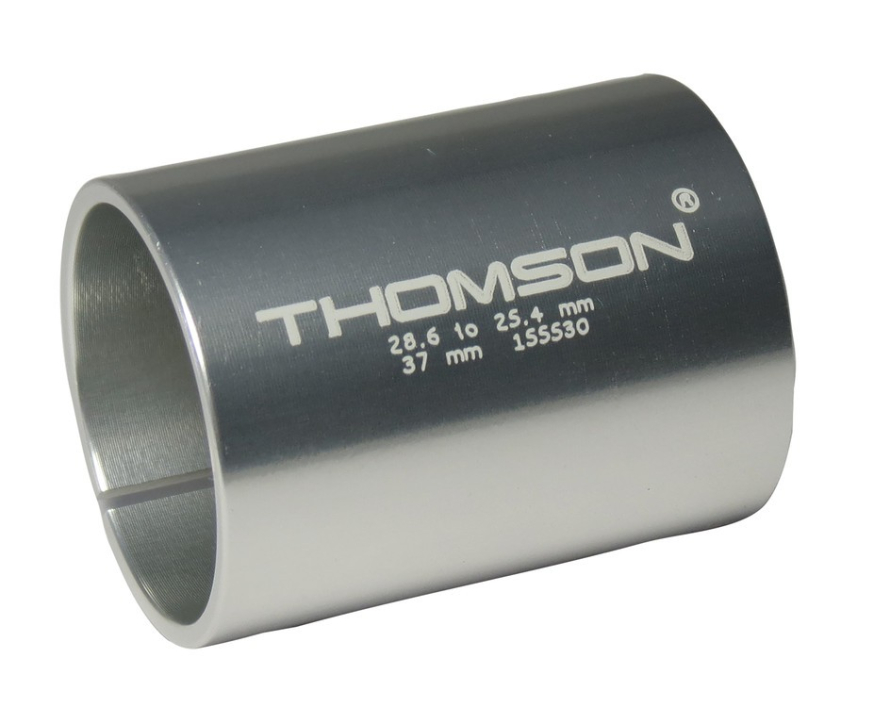Gabel Reduzierhülse Thomson silber 37 mm lang, von 1