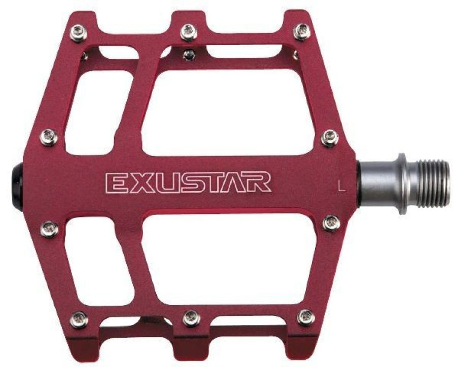 Plattformpedale Exustar E-PB525 rot Industrielager gedichtet Gewicht ~358 Gramm