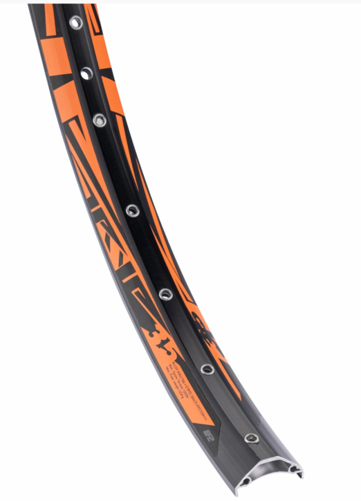 27,5 Zolll Felge RODI TRYP 35 schwarz orange 32 Loch 35-584