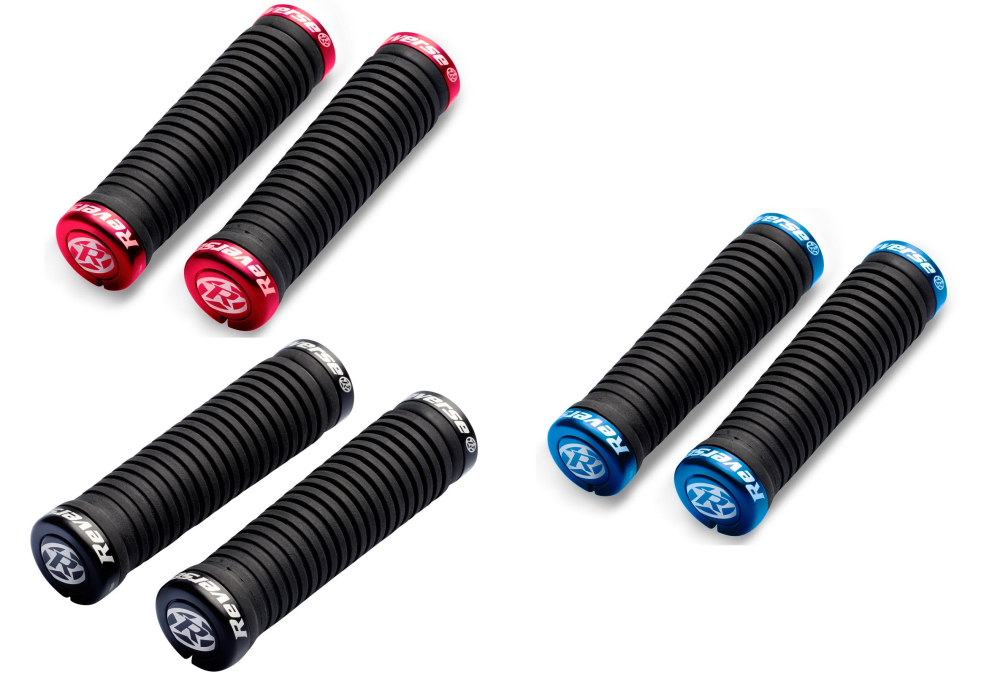 2 Lenkergriffe Reverse Taper konifiziert schwarz mit diversen Lockringen