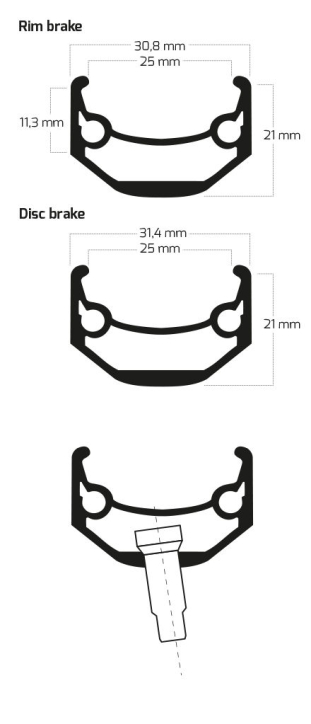 24 Zoll Disk-Brake Felge Ryde Andra 40 schwarz