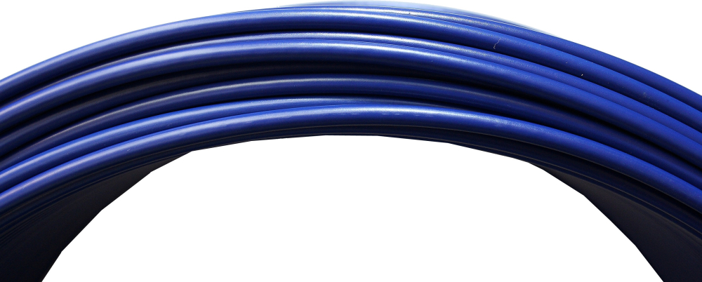 1 m Kevlar Bowdenzughülle in blau für Schaltungszüge
