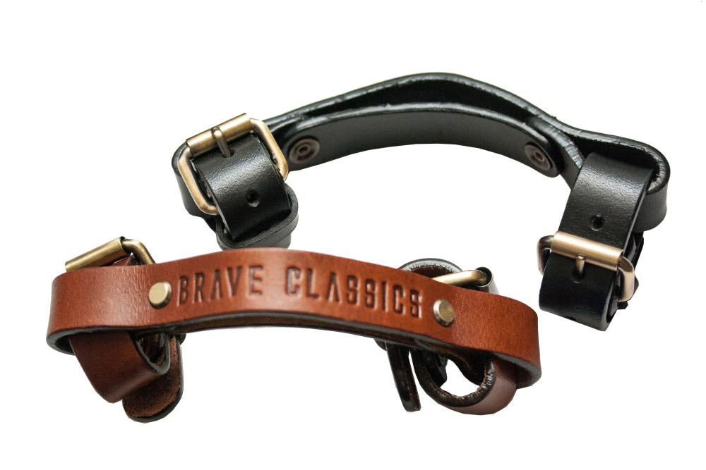 Trageriemen / Transportgriff von Brave Classics Echtleder schwarz oder braun