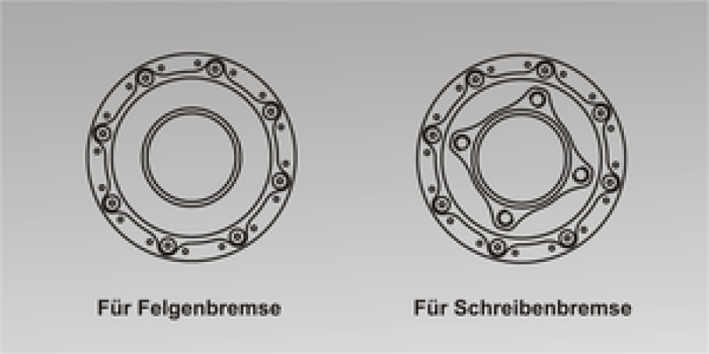 Nabe Rohloff Speedhub 500/14 Scheibenbremse rot Nr. 8021 CC DB für Schnellspanner
