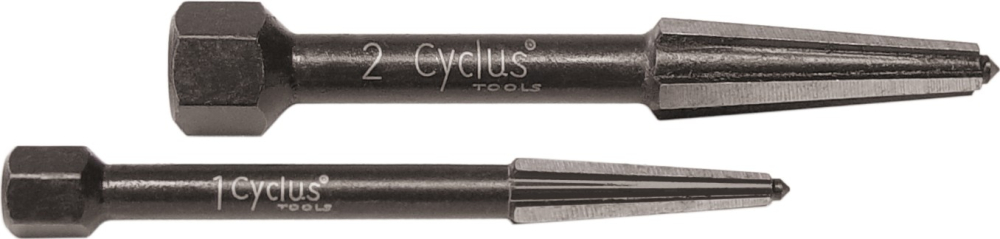 CYCLUS TOOLS Schraubenausdrehersatz für Links- und Rechtsgewinde 1x M5-M6 und 1x M8-M10