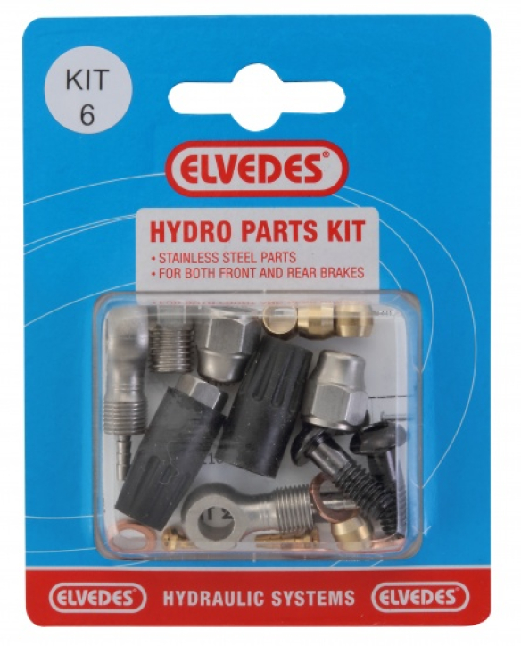 Elvedes hydraulische Leitung mit Schaltaußenhülle weiß + Fittings