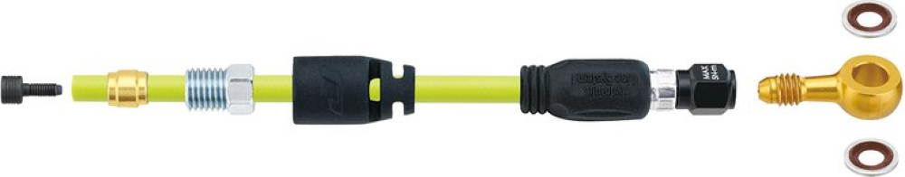 Anschluß-Set für HyFlow Set von Jagwire für Magura MT Trail SL, MT Trail Sport, MT8 SL, MT8 Pro, MT8, MT8 SL Flatmount, MT7 Pro, MT7, MT6, MT5, MT5e, MT4, MT4 Flatmount, MT4e