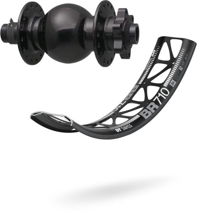 VR Fatbike Nabendynamo SON 28 150 Disk schwarz mit Felge DT-Swiss Big Ride