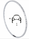28" Felge Contec Classic L17 silber eloxoiert für Felgenbremse 17-622 doppelt geöst