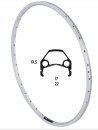 28 Zoll Felge Contec Classic L17 silber für Felgenbremse